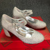 Christia** Loubout** red bottom thick heel shoes rhinestone wedding dinner