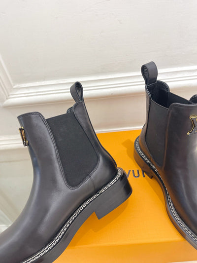 Louis Vuitton new 2025 new high quality VIP1:1 thick sole Chelsea ankle boots collection