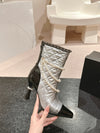 Chan**2025 new VIP1:1 pearl chain thick heel boots