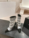 Chan**2025 new VIP1:1 pearl chain thick heel boots