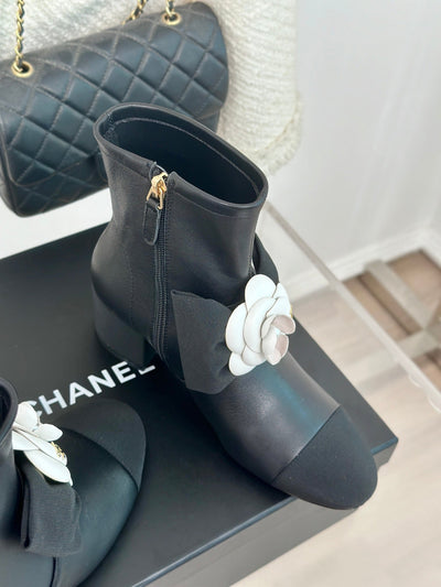 CHANE**2025 Autumn and Winter New VIP1:1 Camellia Bowknot Boots