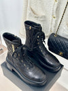 CHANE**2025 autumn and winter new VIP1:1 diamond letter thick heel short boots