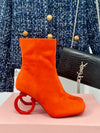 Ferragam*2025 autumn and winter new VIP1:1 metal heel short boots