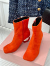 Ferragam*2025 autumn and winter new VIP1:1 metal heel short boots