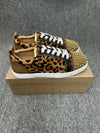 Christia* Loubouti* Men's Red Sole Shoes Leopard Print