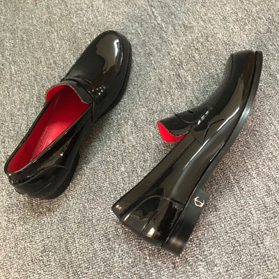 Christia* Loubouti* Black Men's Leather Shoes