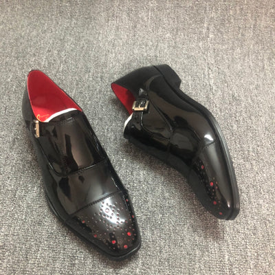 Christia* Loubouti* Black Men's Leather Shoes New