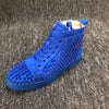 Christia* Loubouti* Blue Men's High Top Shoes New